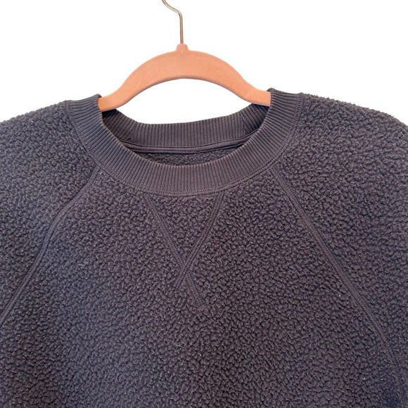 Everlane Renew Fleece Raglan Crewneck Sweatshirt In Pewter Gray - Picture 7 of 11